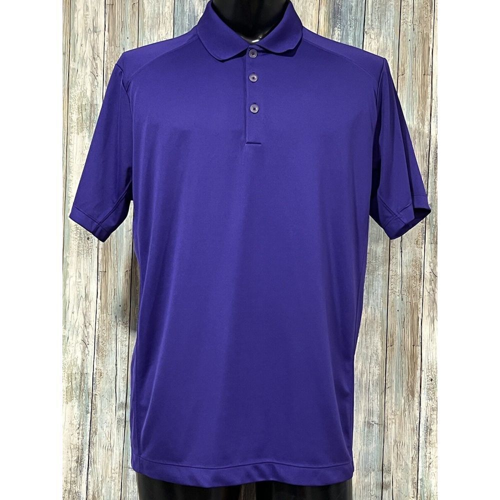 Nike Golf Tour Performance Shirt Mens Large Purple Dri Fit Short Sleeve Polo E16